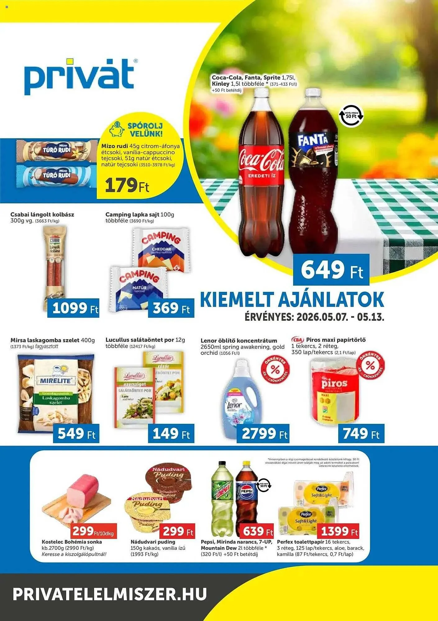 Katalógus PRIVÁT akciós újság május 7.-tól május 13.-ig 2026. - Oldal 1