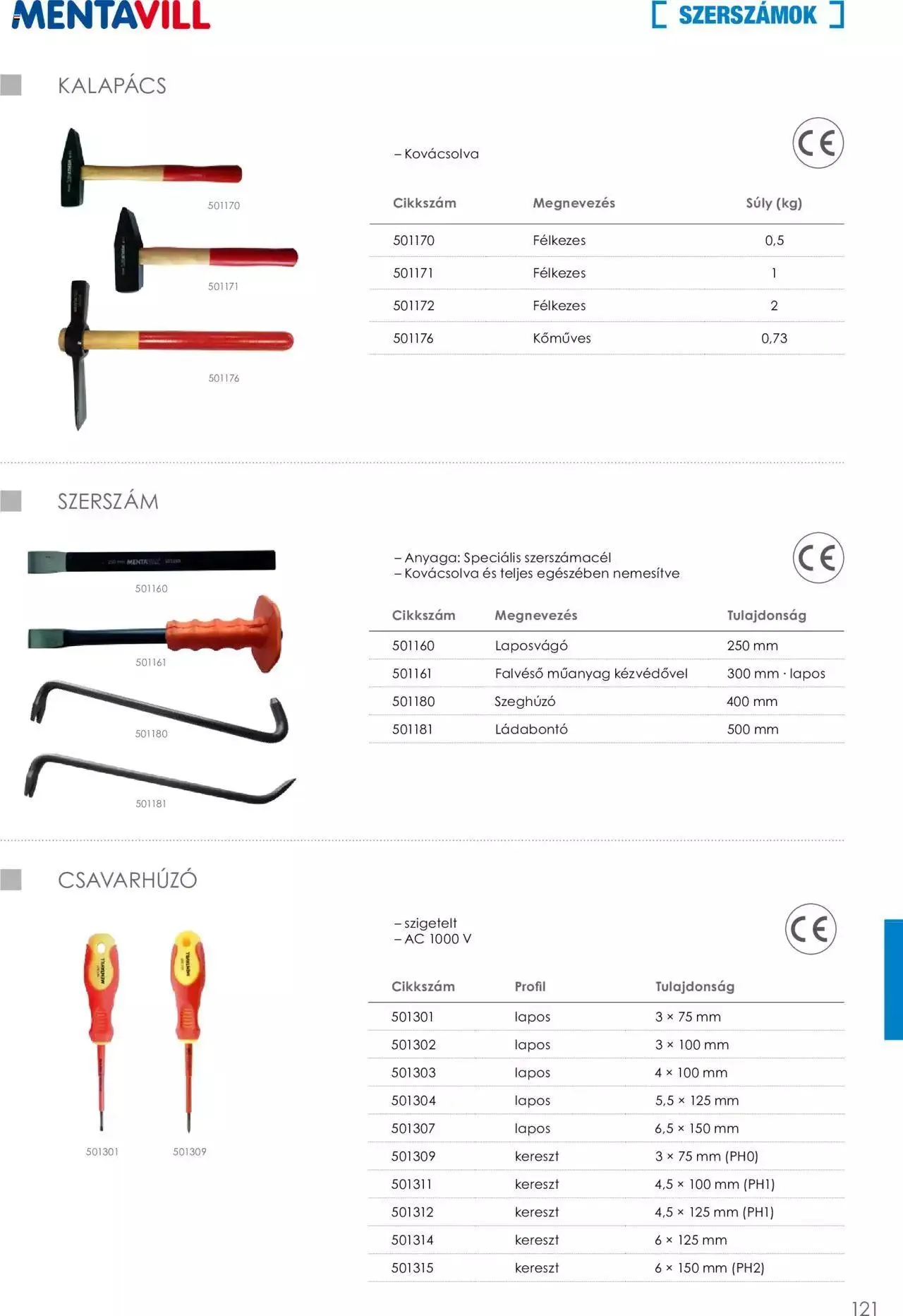 Katalógus Mentavill - Termékkatalógus 2022-2023 december 21.-tól december 31.-ig 2024. - Oldal 121
