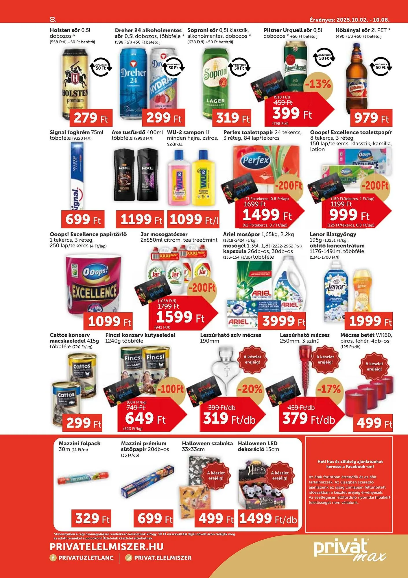 Katalógus PRIVÁT akciós újság október 2.-tól október 8.-ig 2025. - Oldal 8