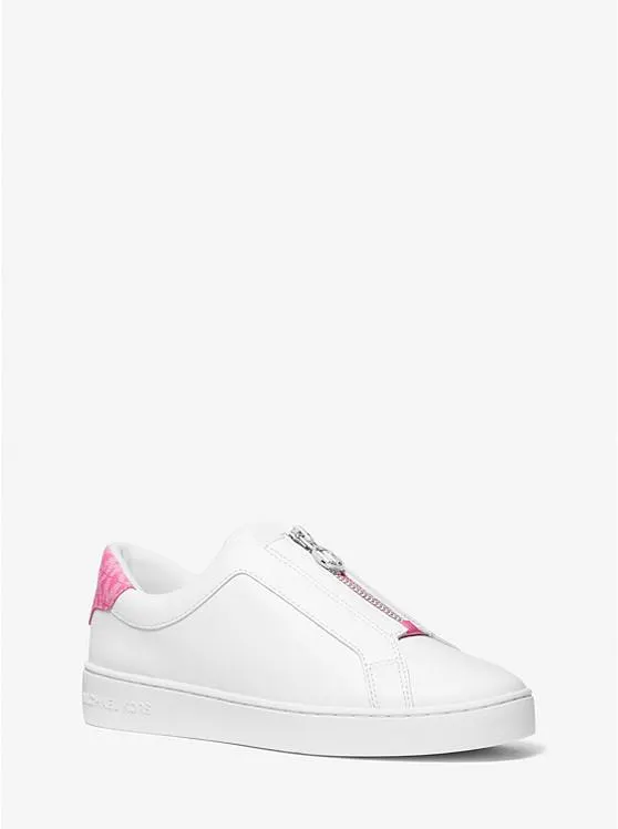 Keaton Leather Zip-Up Sneaker
