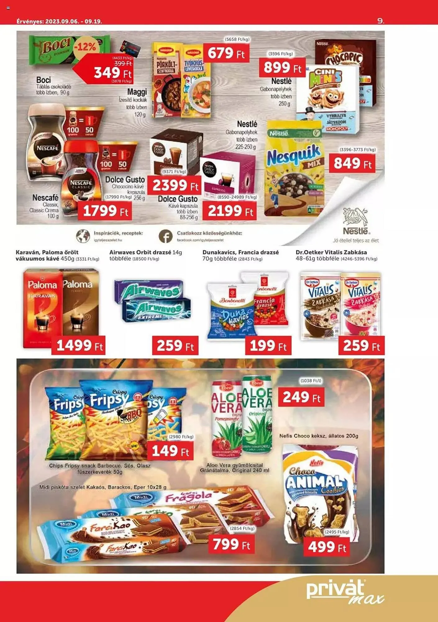 Katalógus PRIVÁT akciós újság szeptember 6.-tól szeptember 19.-ig 2023. - Oldal 9