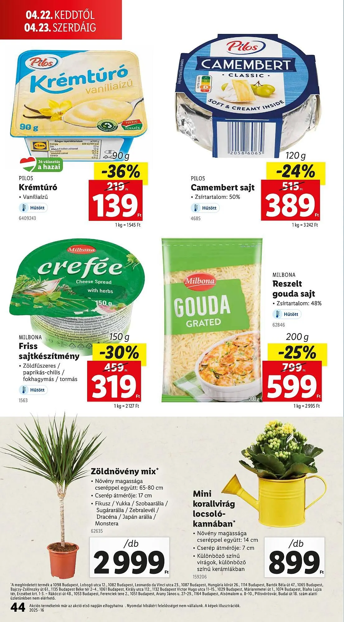 Katalógus Lidl akciós újság április 16.-tól április 19.-ig 2025. - Oldal 44