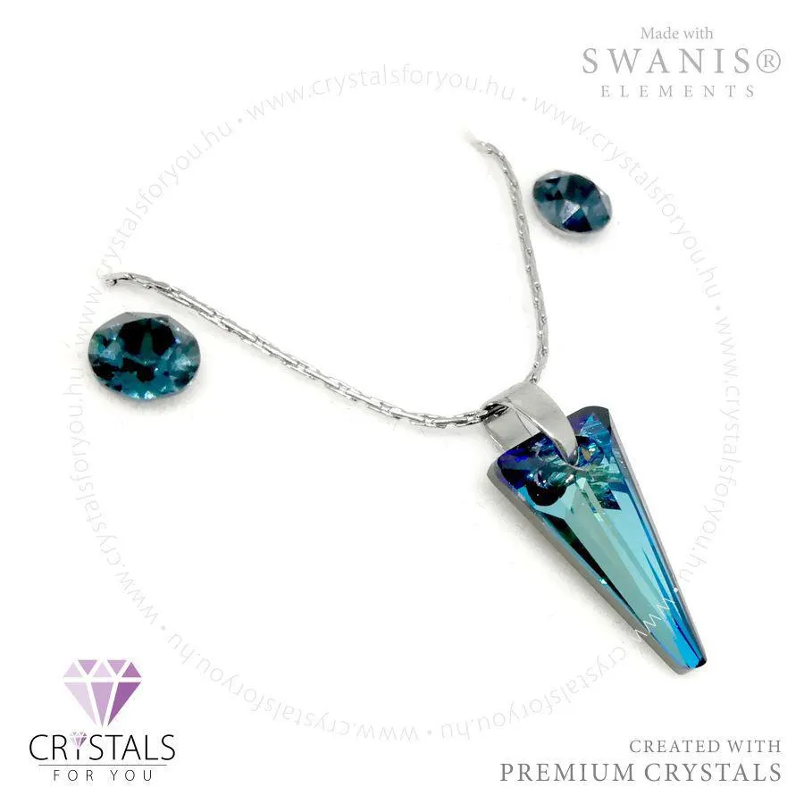 Hosszú háromszög szett Swanis® prémium kristállyal díszítve (kicsi)