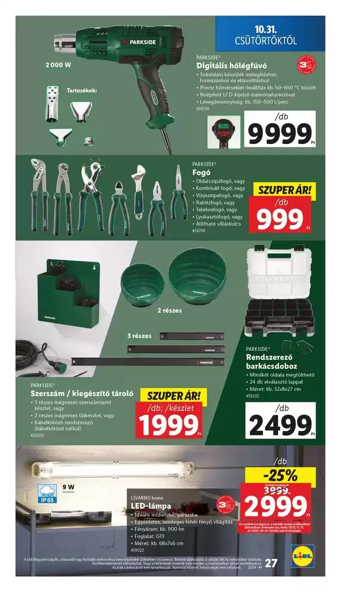 Katalógus Akciós újság – 44. hét október 31.-tól november 6.-ig 2024. - Oldal 27