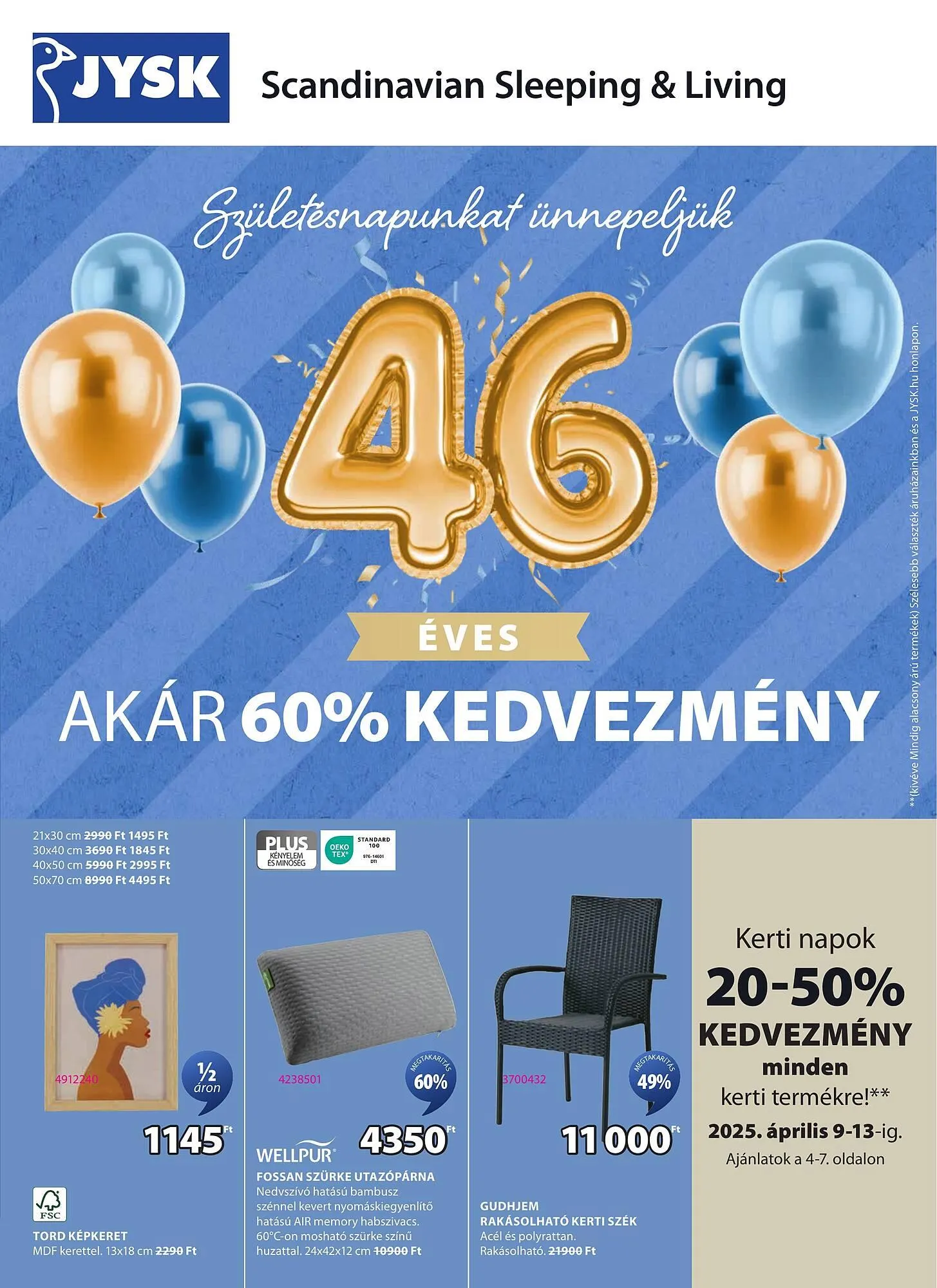 Katalógus JYSK akciós újság április 9.-tól április 13.-ig 2025. - Oldal 1