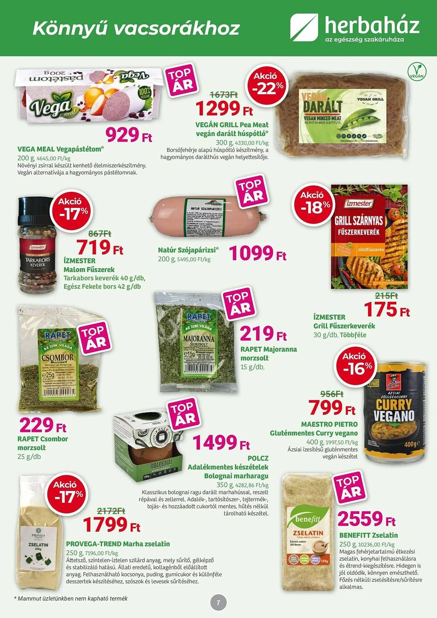 Katalógus Herbaház akciós újság augusztus 4.-tól augusztus 31.-ig 2025. - Oldal 7