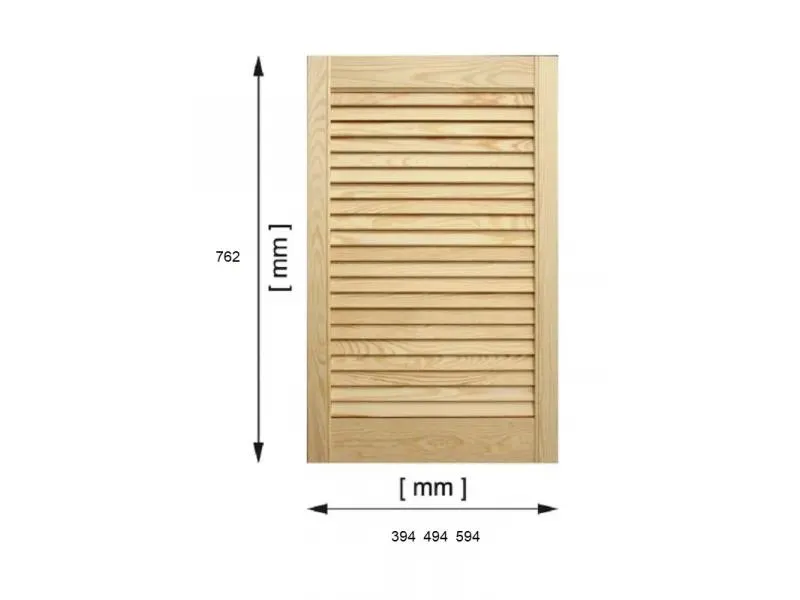 BÚTORAJTÓ - nyitott lamellás 594x762mm (natúr)