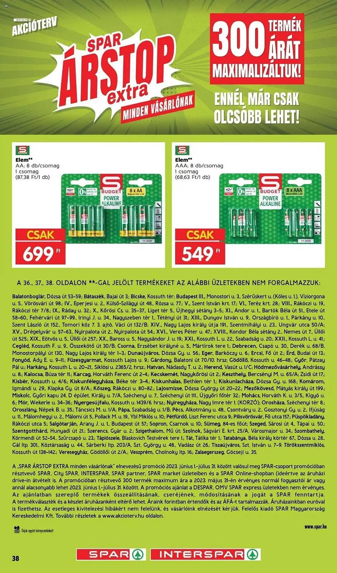 Katalógus Interspar akciós újság június 1.-tól július 31.-ig 2023. - Oldal 38
