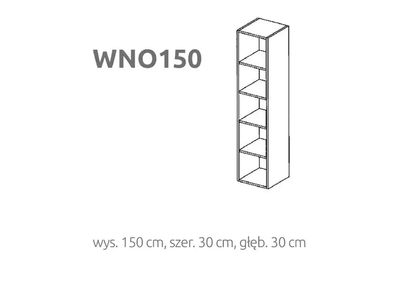BRIKS Nyitott álló fali szekrény WNO150