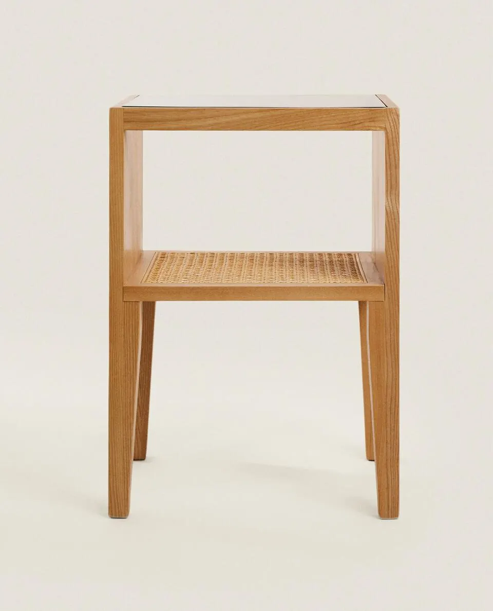 WOODEN BEDSIDE TABLE
