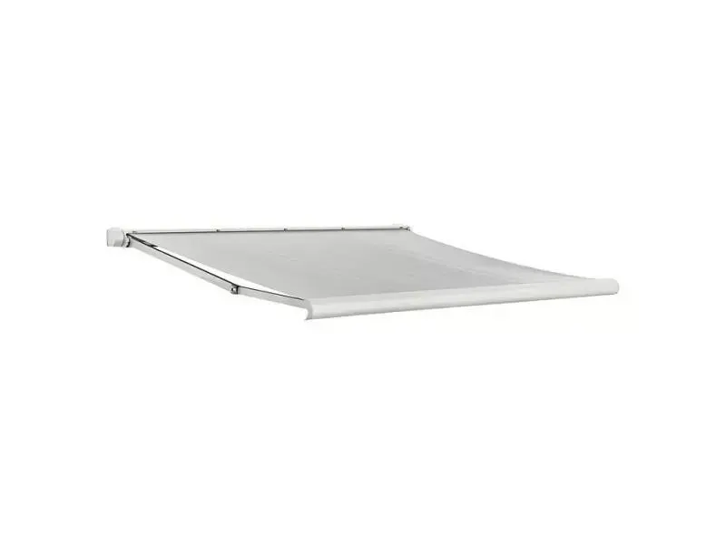 SUNFUN ELBA - csuklókaros teli kazettás napellenző motorral (3x2,5m, fehér-szürke)