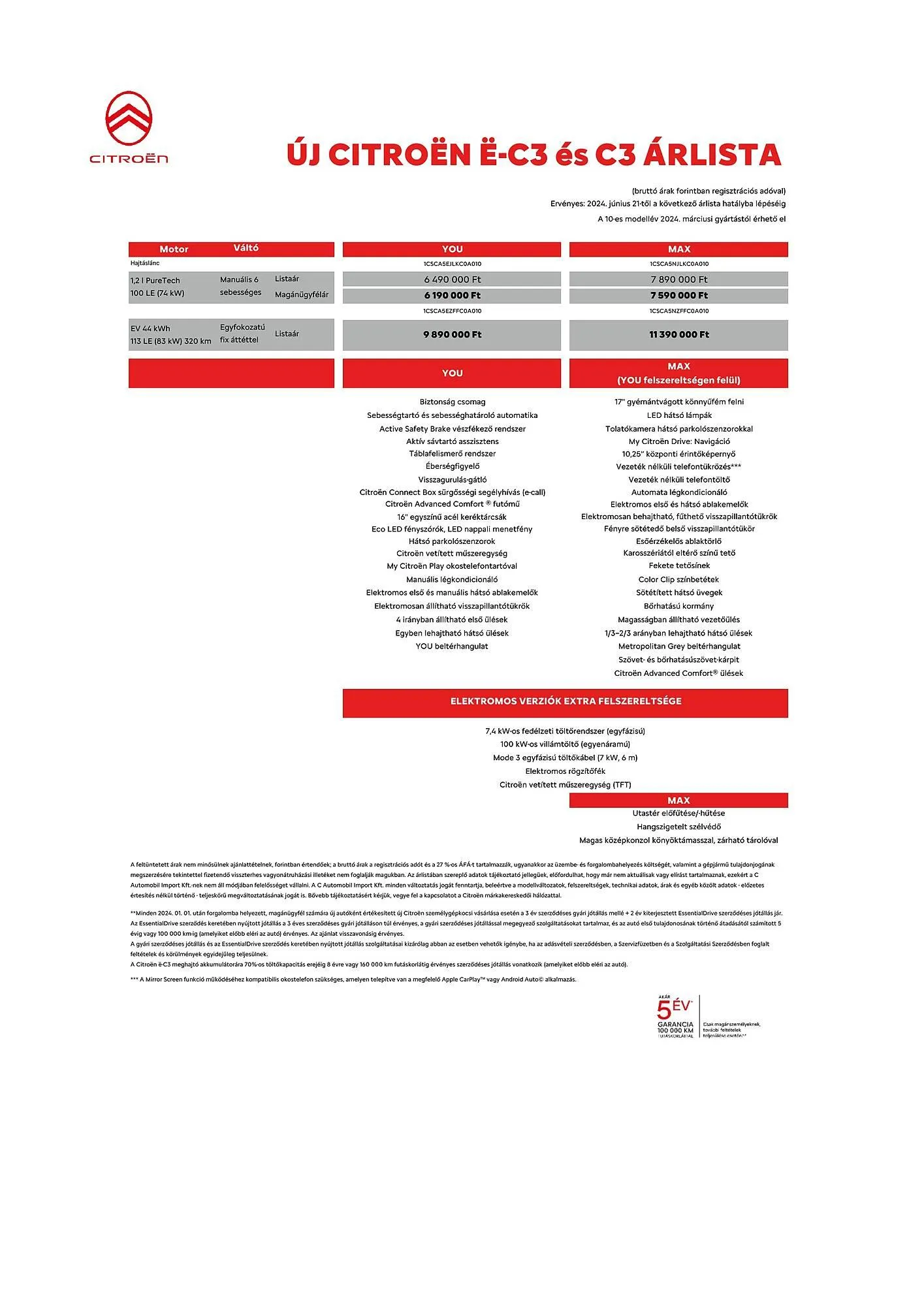Katalógus Citroën ë-C3 akciós újság július 5.-tól december 31.-ig 2024. - Oldal 1