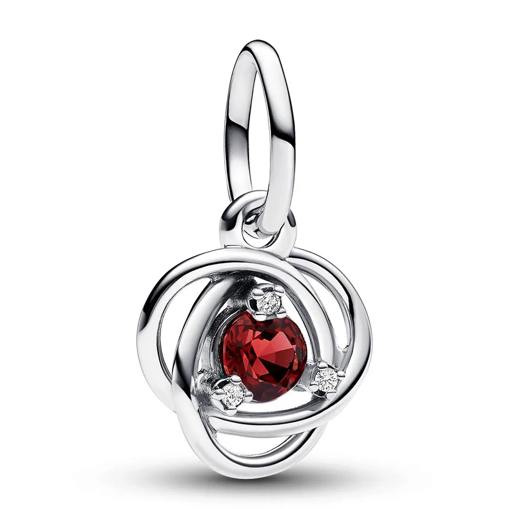 PANDORA Végtelen kör charm - piros színű