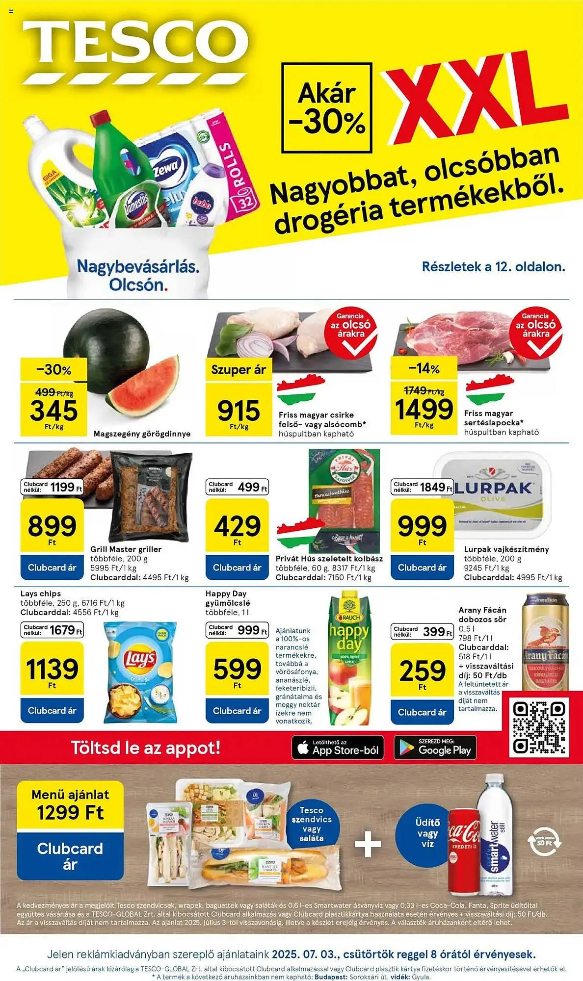 Katalógus Tesco akciós újság július 3.-tól július 9.-ig 2025. - Oldal 1