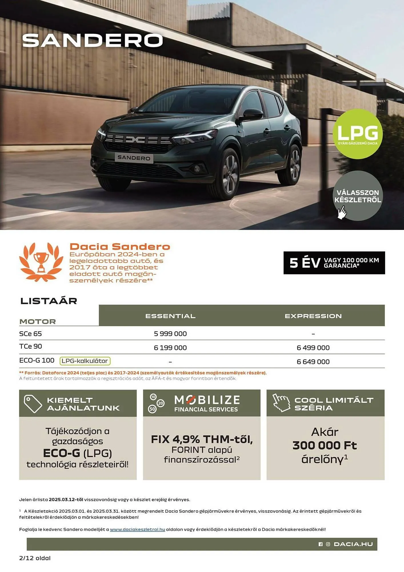 Katalógus Dacia akciós újság március 12.-tól április 27.-ig 2025. - Oldal 2