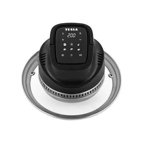 TESLA AirCook Q10 – multifunkciós fedő forrólevegős főzéshez, 5 program, 1200 W