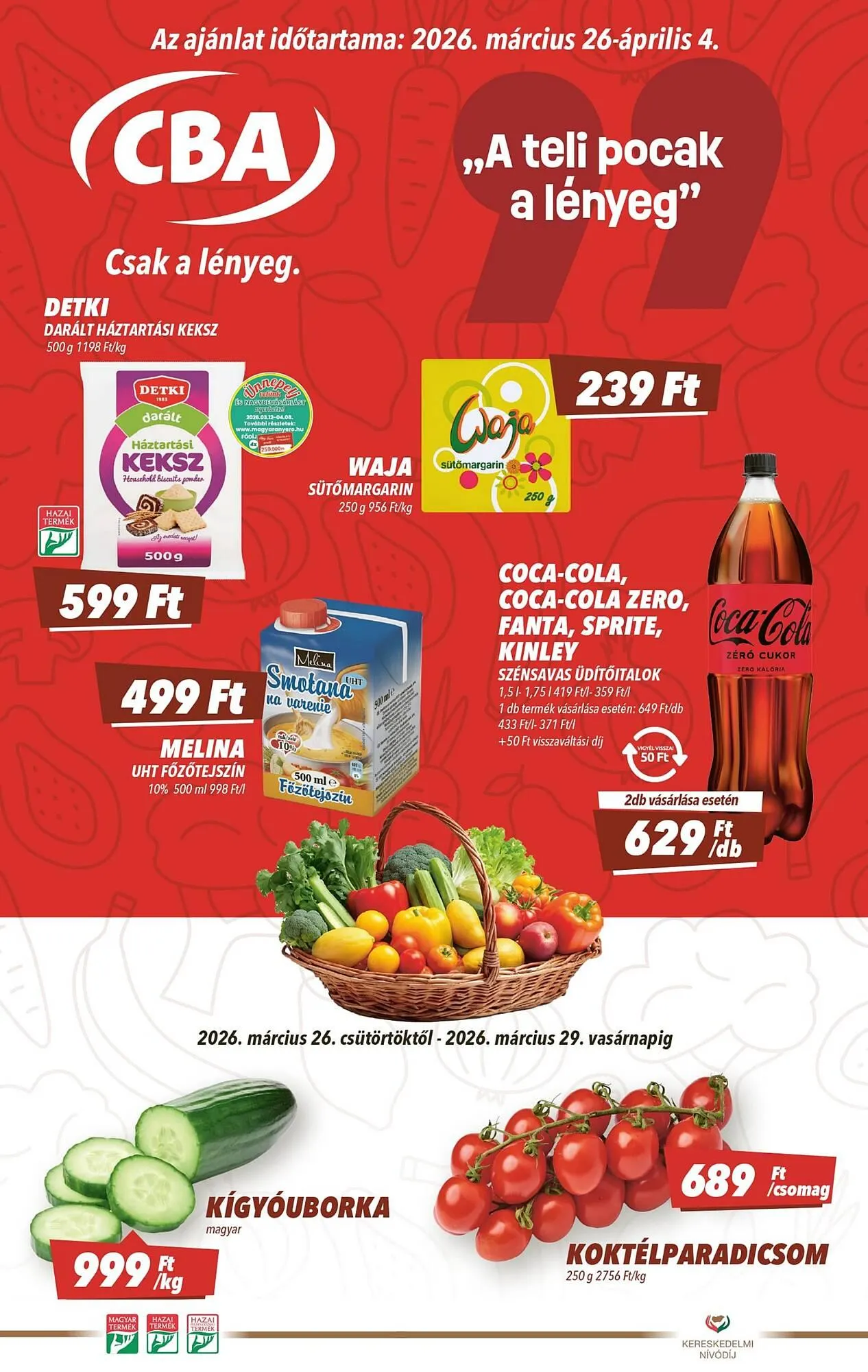 Katalógus CBA akciós újság március 26.-tól április 4.-ig 2026. - Oldal 1