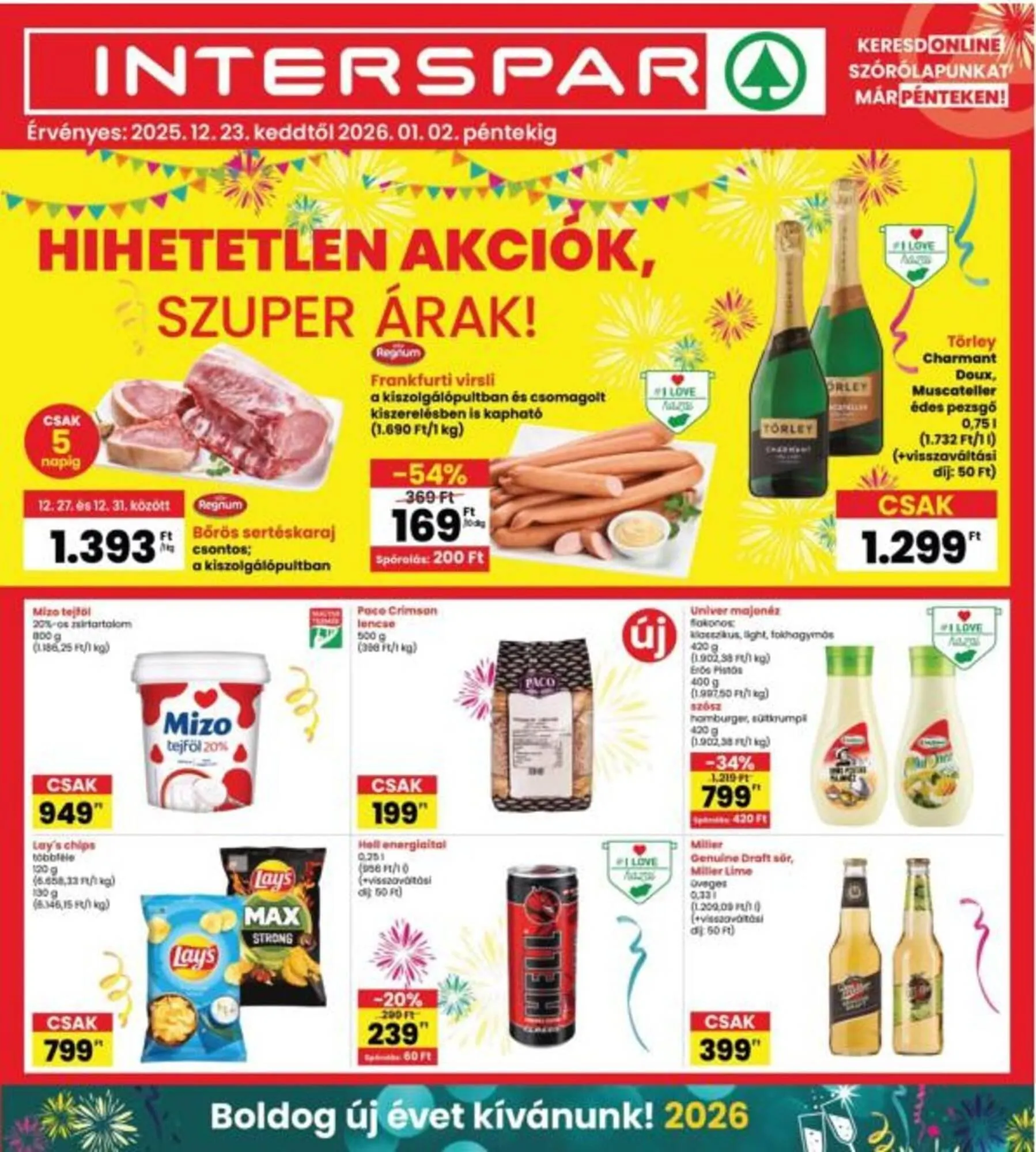 Katalógus Interspar akciós újság december 23.-tól január 2.-ig 2026. - Oldal 1