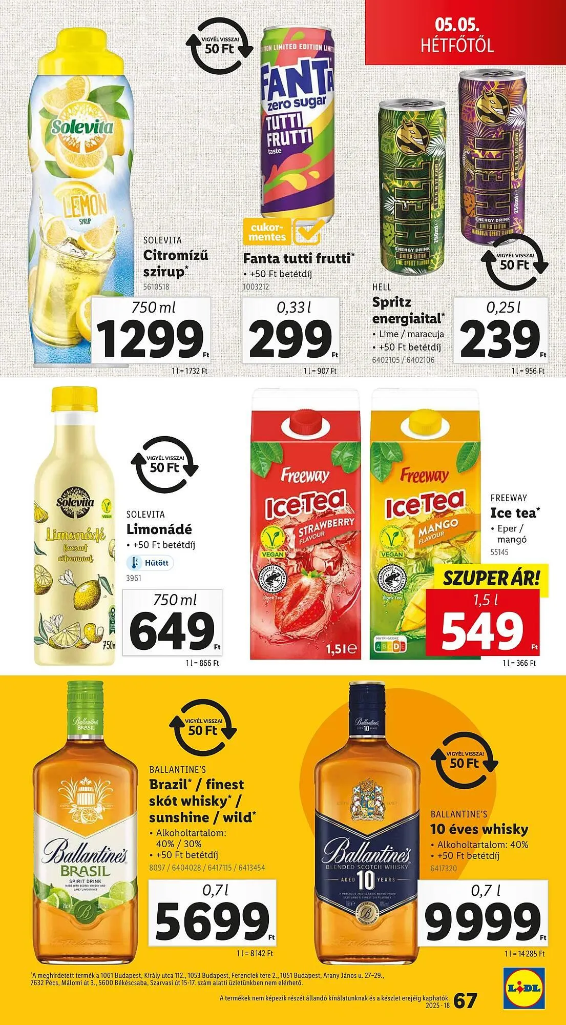 Katalógus Lidl akciós újság április 30.-tól május 4.-ig 2025. - Oldal 67