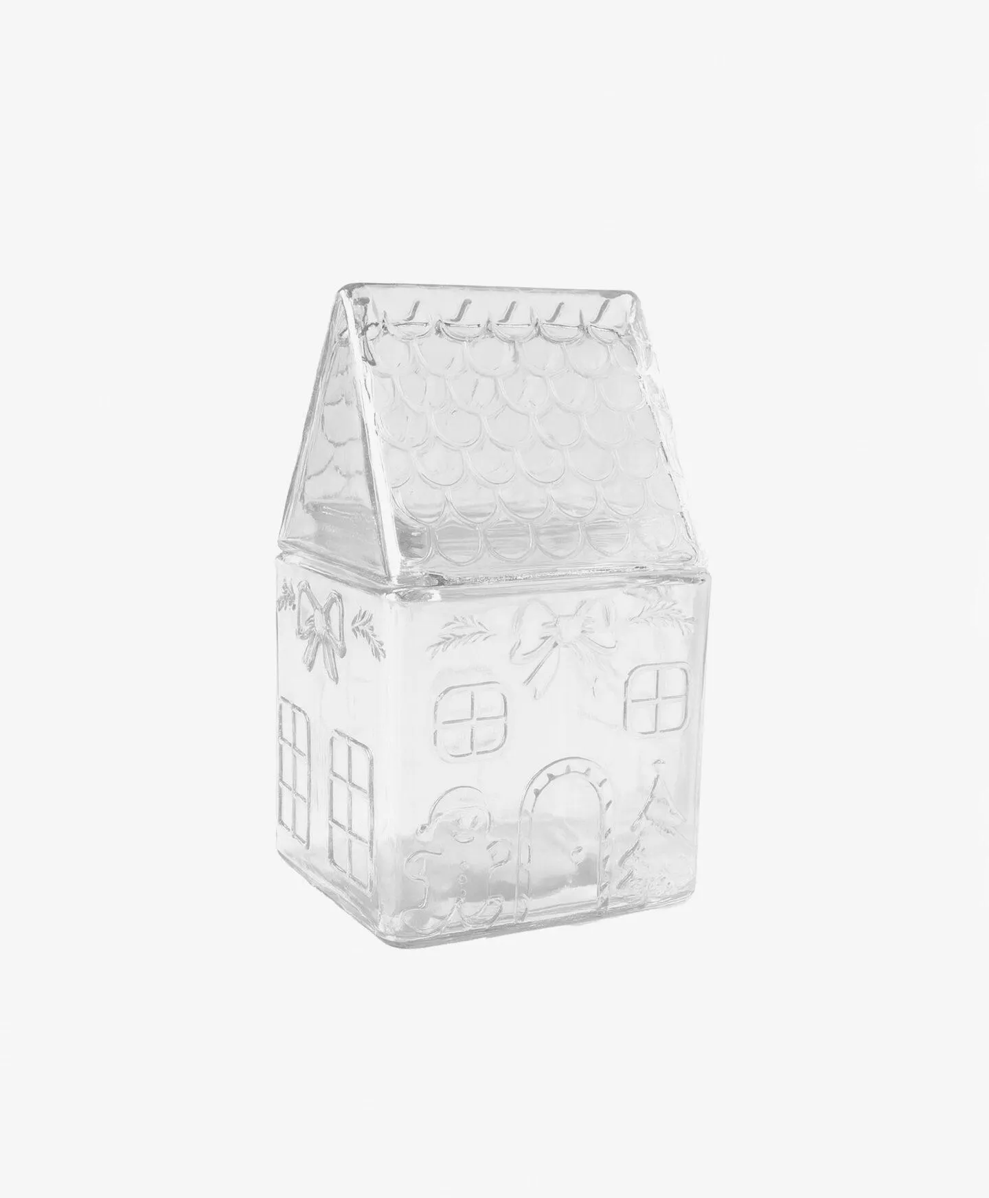 házikó alakú üveg tároló