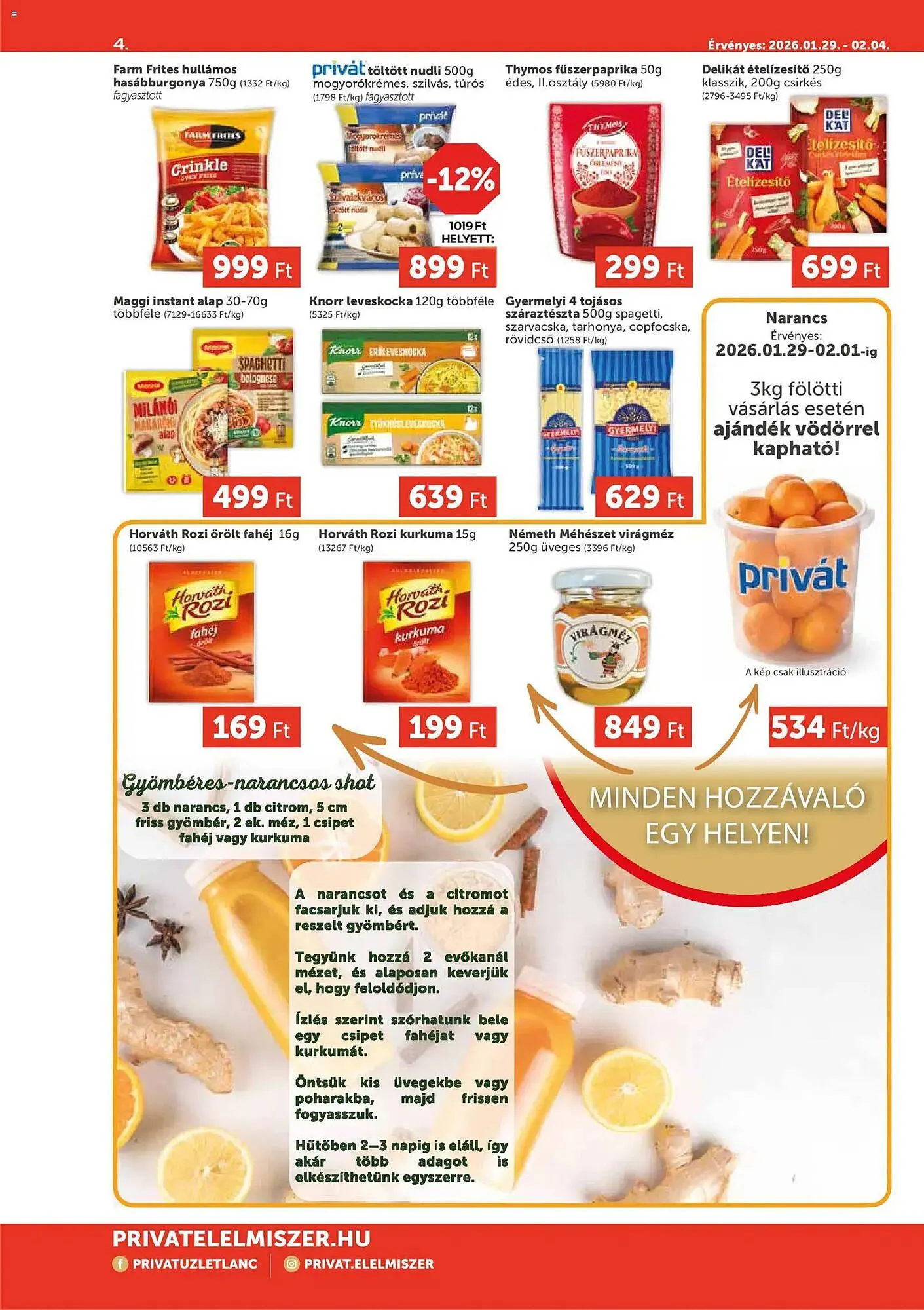 Katalógus PRIVÁT akciós újság január 29.-tól február 4.-ig 2026. - Oldal 4