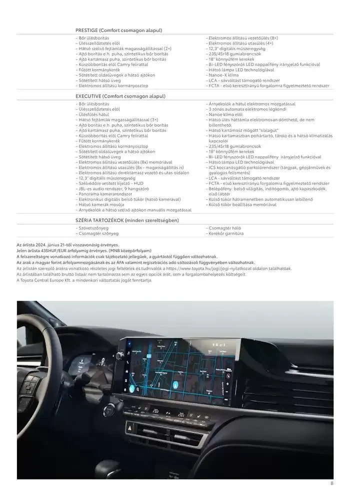 Katalógus Toyota Új Camry Hybrid november 27.-tól november 27.-ig 2025. - Oldal 8