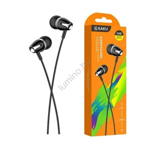 KAKU Fülhallgató (in-ear) mikrofonnal (3,5mm) Fekete