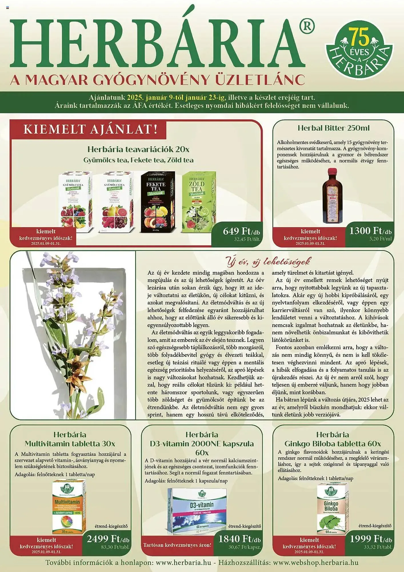Herbária akciós újság - 1