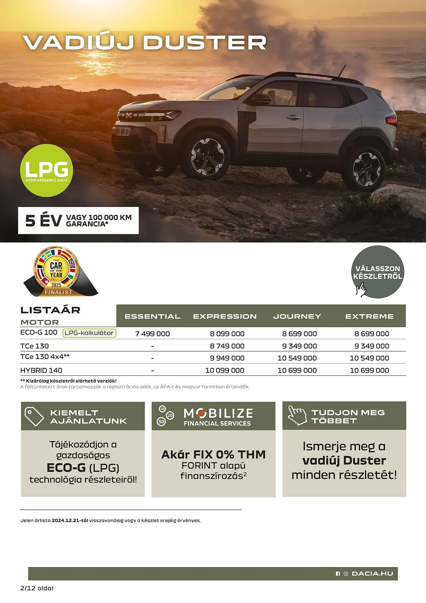 Katalógus Dacia akciós újság december 21.-tól március 25.-ig 2025. - Oldal 2