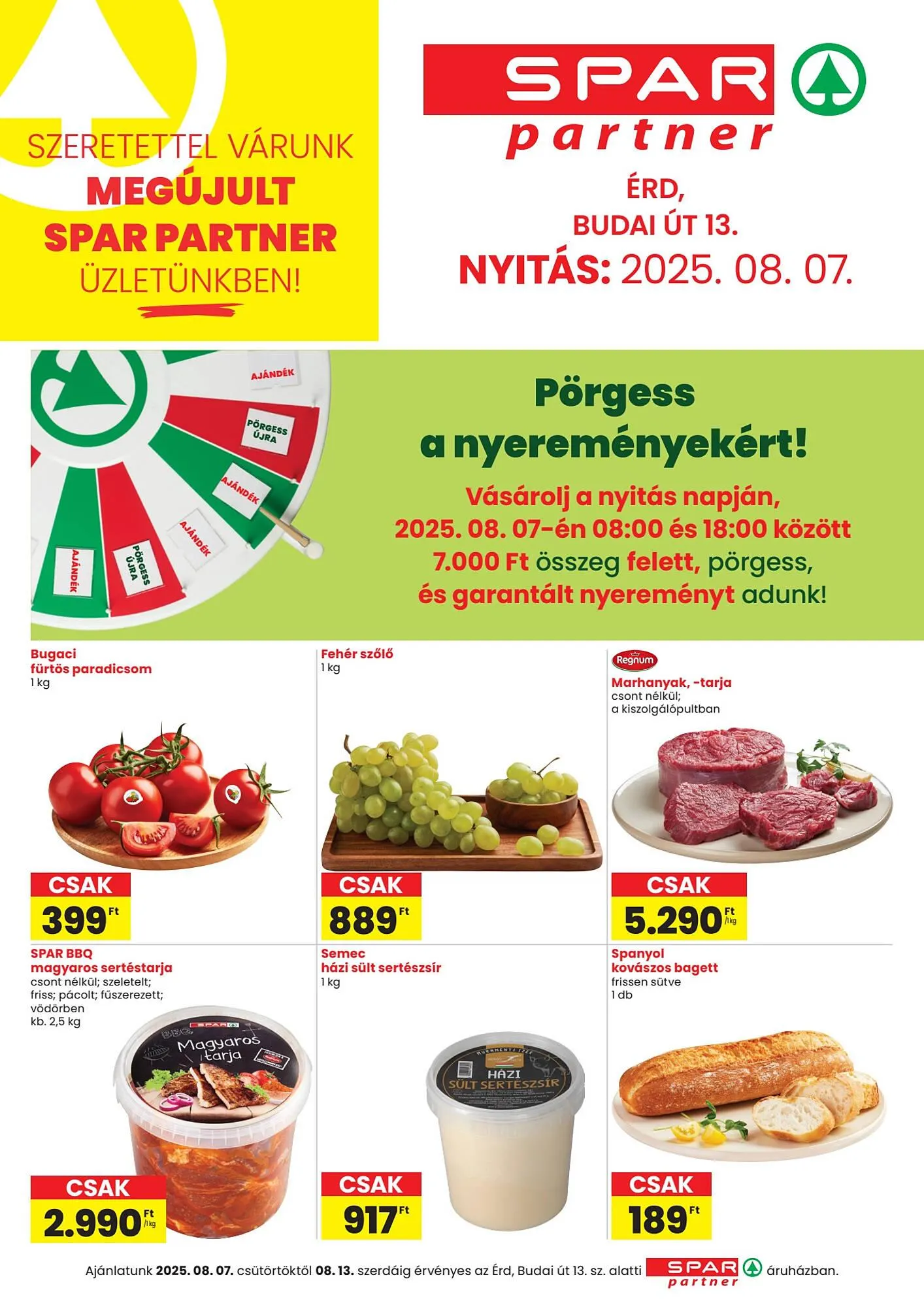 Katalógus Spar akciós újság augusztus 7.-tól augusztus 13.-ig 2025. - Oldal 1