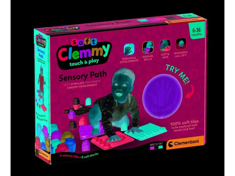 Clemmy érzékelést fejlesztő játszószőnyeg építőkockákkal