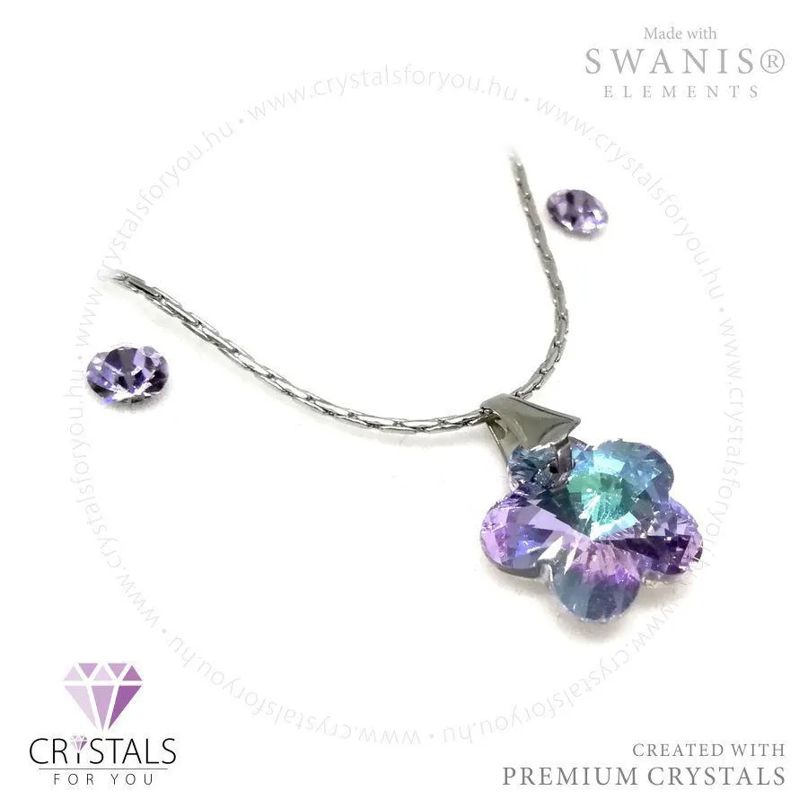 Virág medálos szett Swanis® prémium kristállyal díszítve