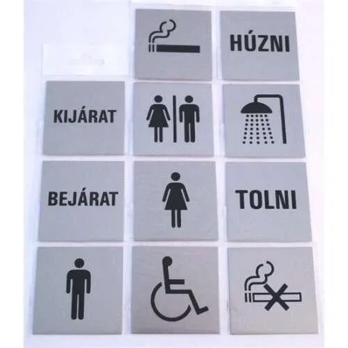 Tábla alumínium öntapadó 60x60mm "férfi WC" szimbólum 3427171