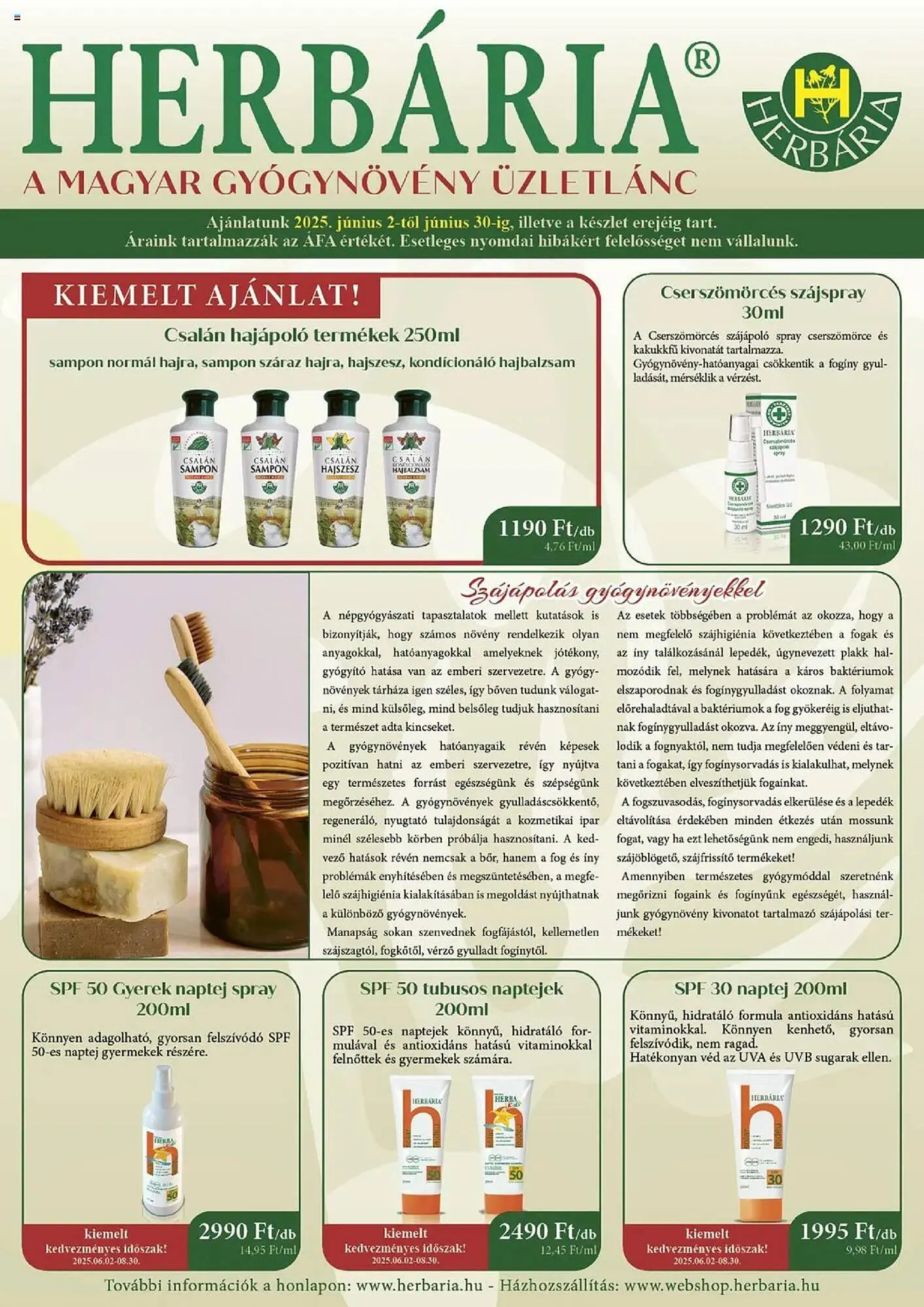 Katalógus Herbária akciós újság június 2.-tól június 30.-ig 2025. - Oldal 1