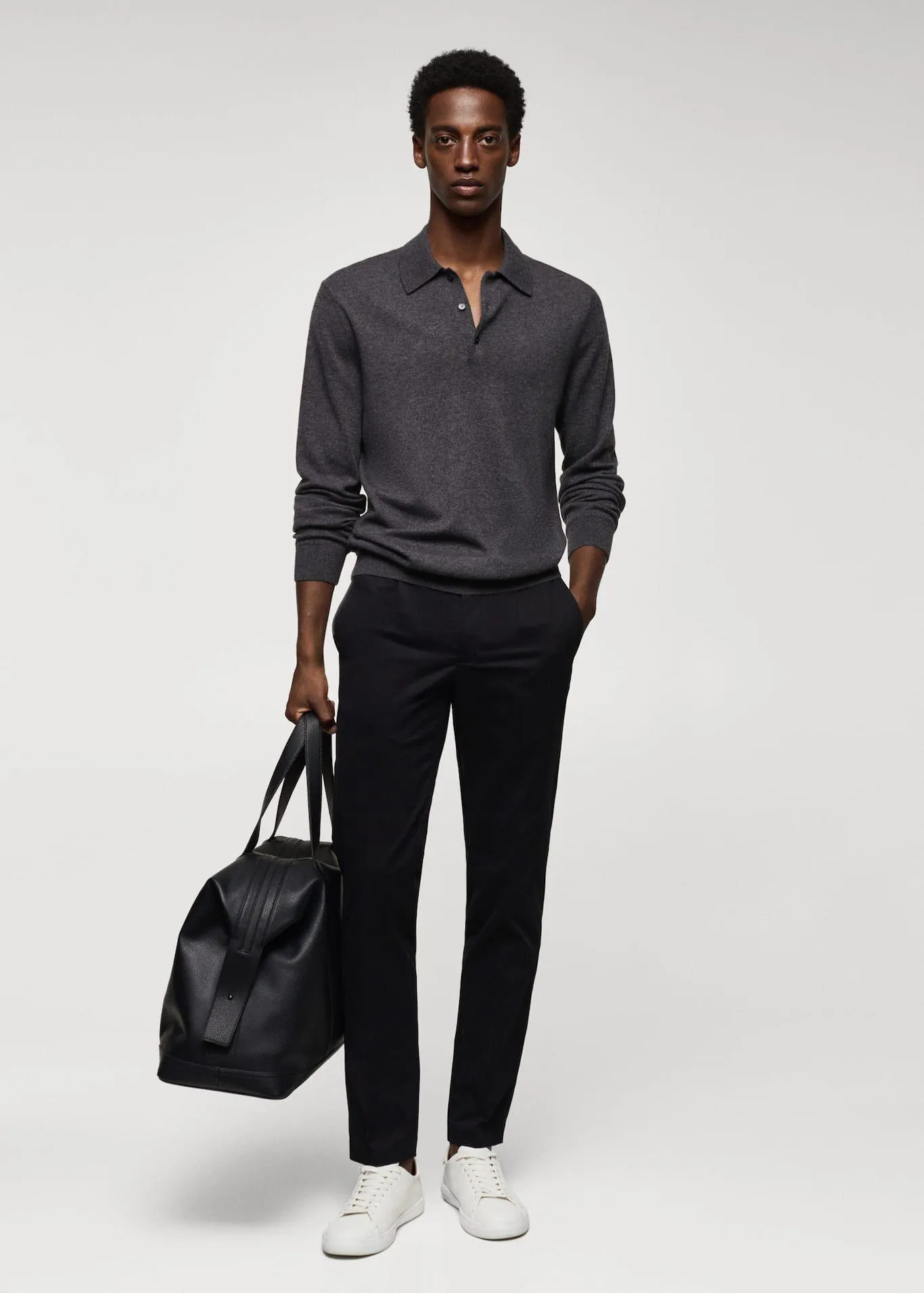 Chino nadrág slim fit pamut tűzött