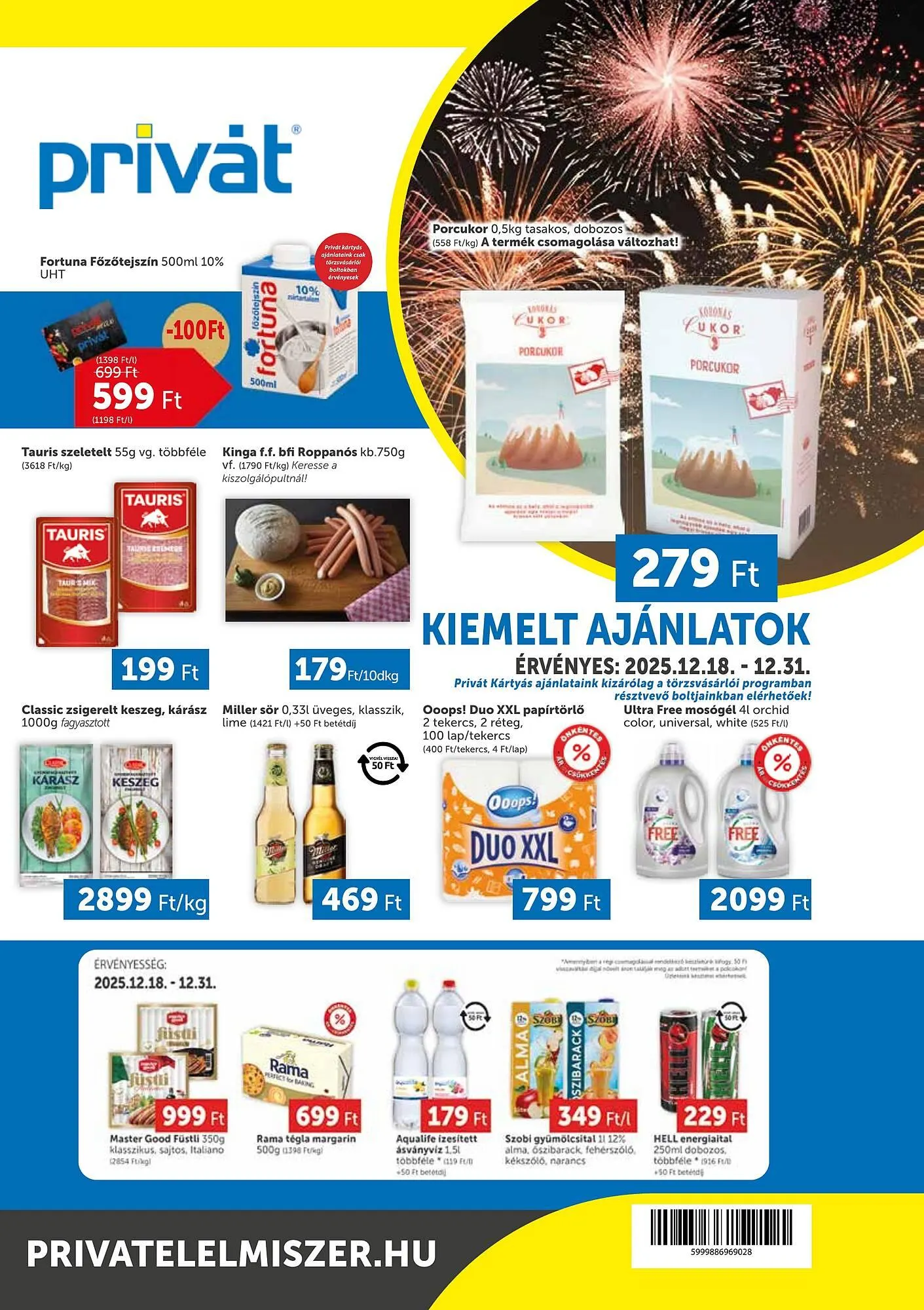 Katalógus PRIVÁT akciós újság december 18.-tól december 31.-ig 2025. - Oldal 1