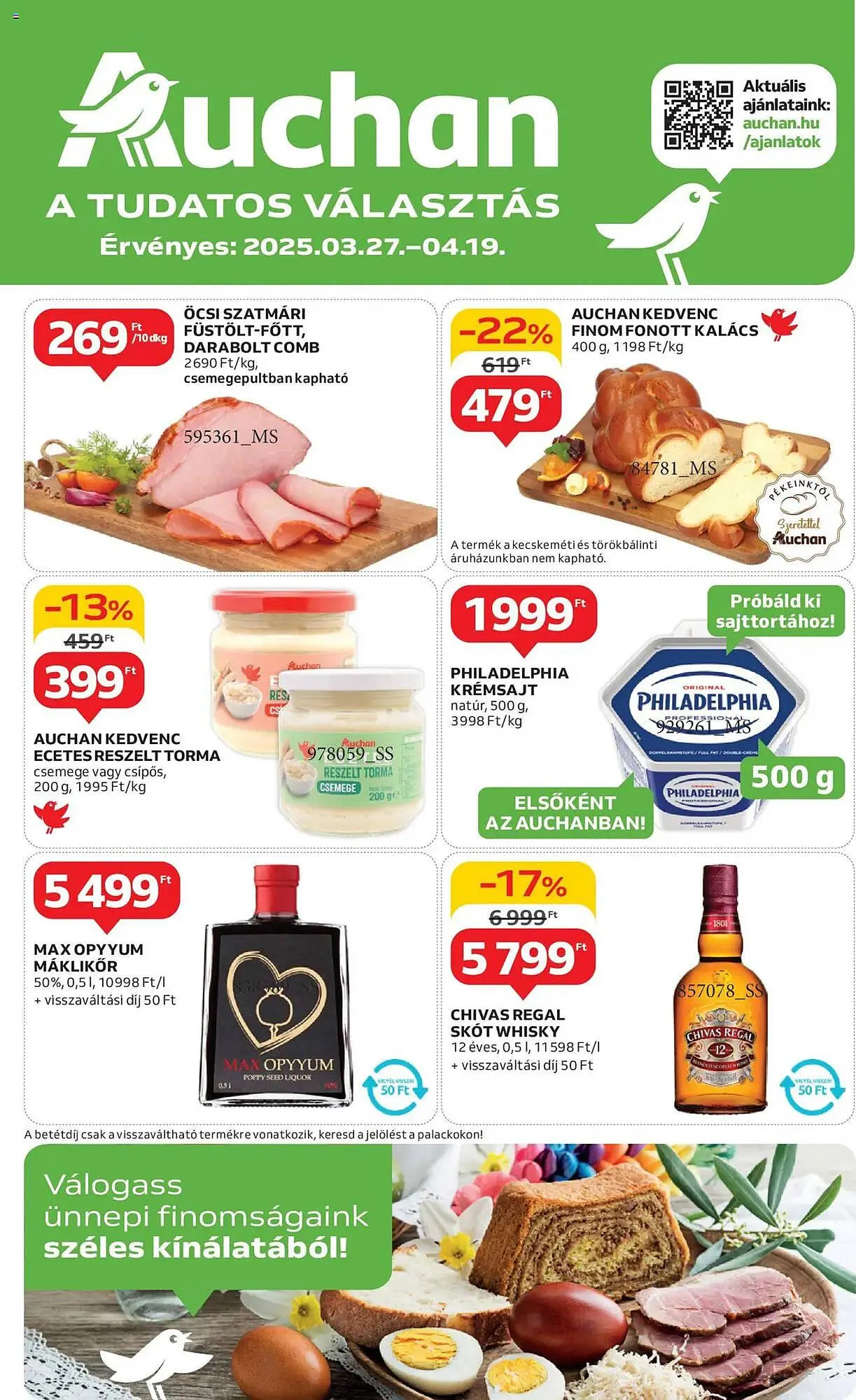 Katalógus Auchan akciós újság március 27.-tól április 19.-ig 2025. - Oldal 1