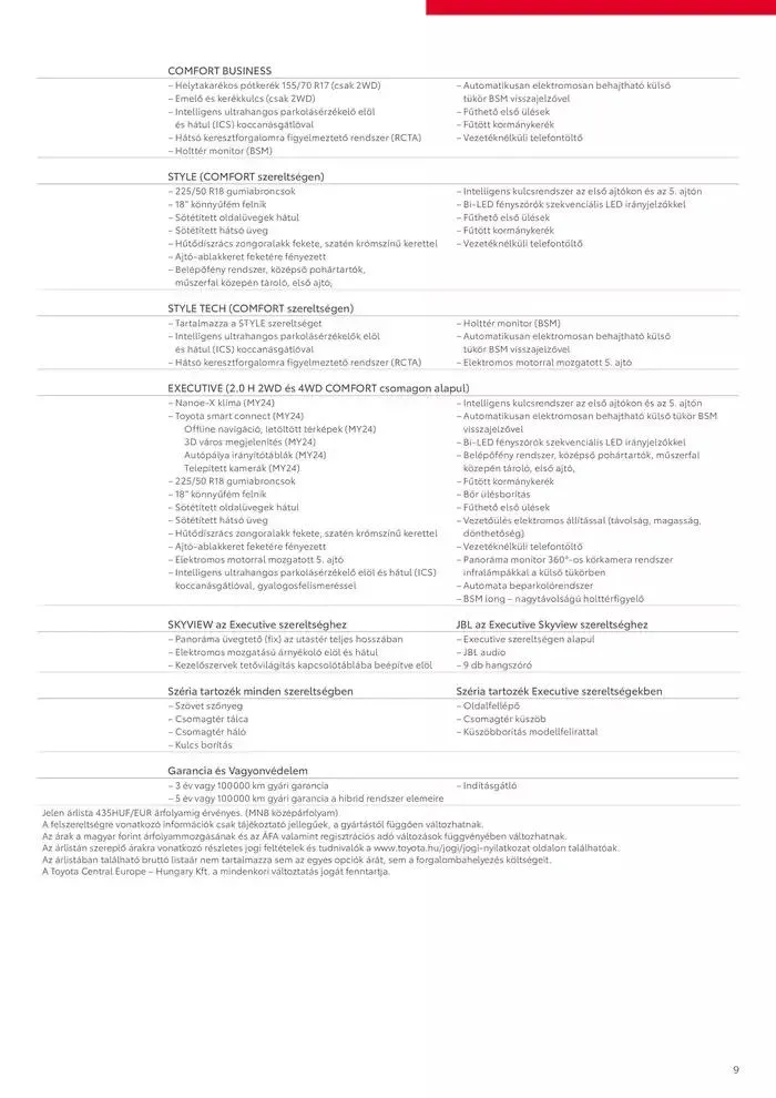 Katalógus Toyota Corolla Cross MY24 november 15.-tól november 15.-ig 2025. - Oldal 9