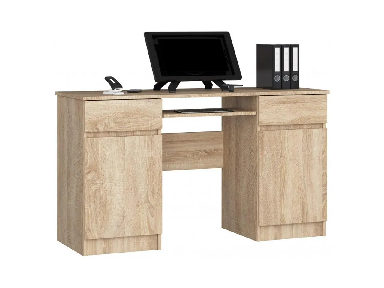 AKO-A-5 fiókos számítógépasztal polcokkal