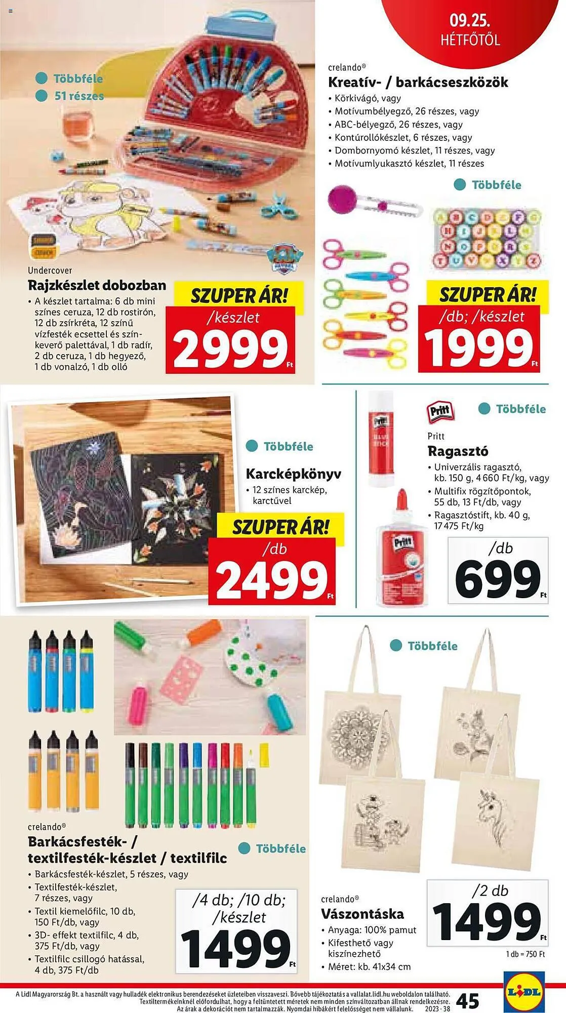 Katalógus Lidl akciós újság szeptember 21.-tól szeptember 27.-ig 2023. - Oldal 45