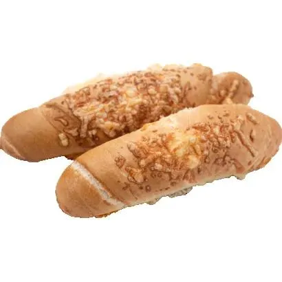 Breadroll scattered with cheese