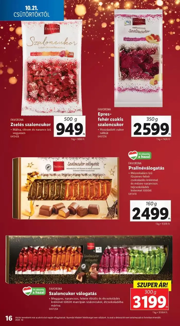 Katalógus Ünnepi édességkatalógus október 17.-tól december 31.-ig 2024. - Oldal 16