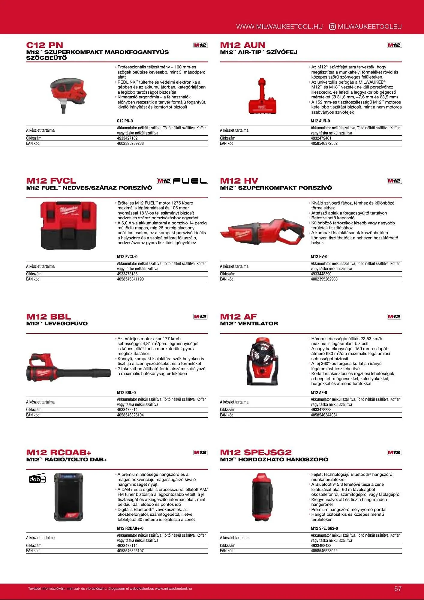 Katalógus Milwaukee akciós újság szeptember 16.-tól december 31.-ig 2026. - Oldal 57