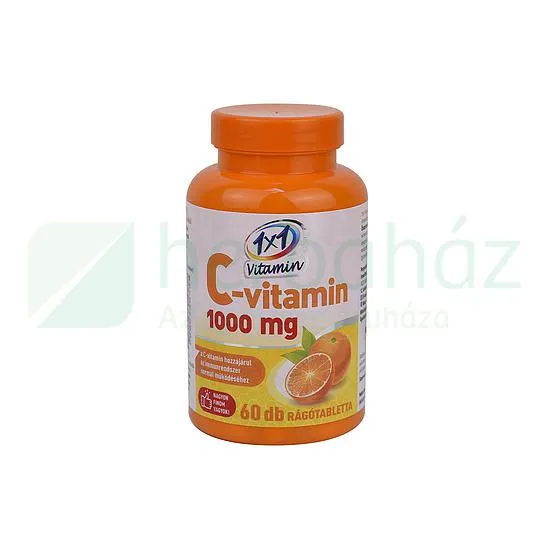 1X1 VITADAY RÁGÓTABLETTA C-VITAMIN 1000MG 60DB