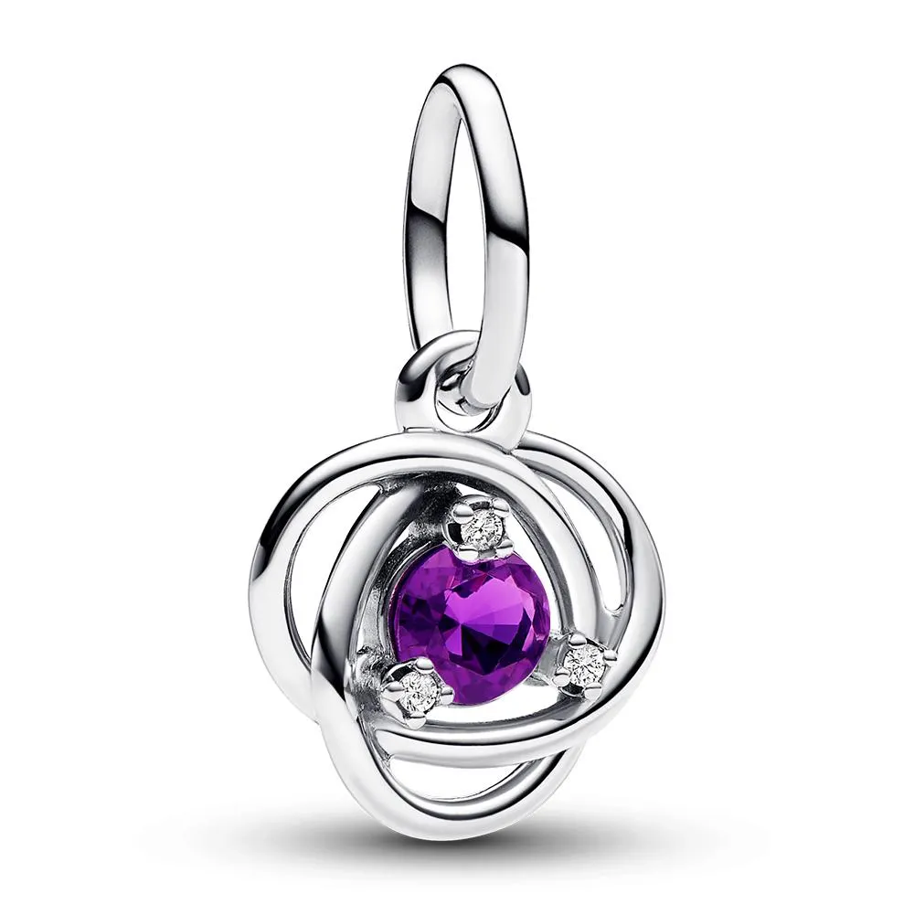 PANDORA Végtelen kör charm - lila színű