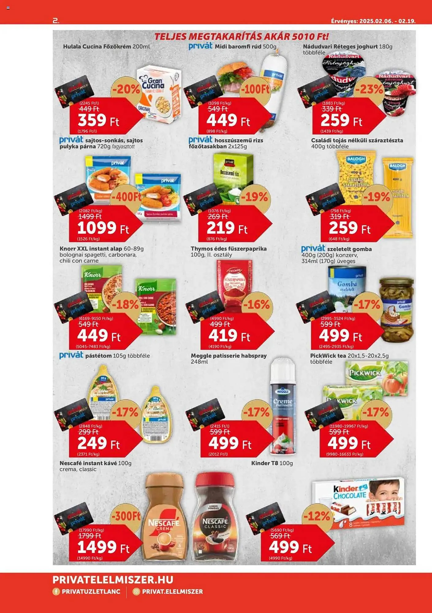Katalógus PRIVÁT akciós újság február 6.-tól február 19.-ig 2025. - Oldal 2