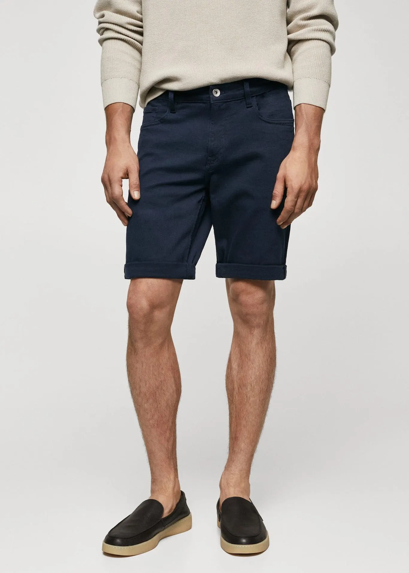 Slim fit farmerbermuda