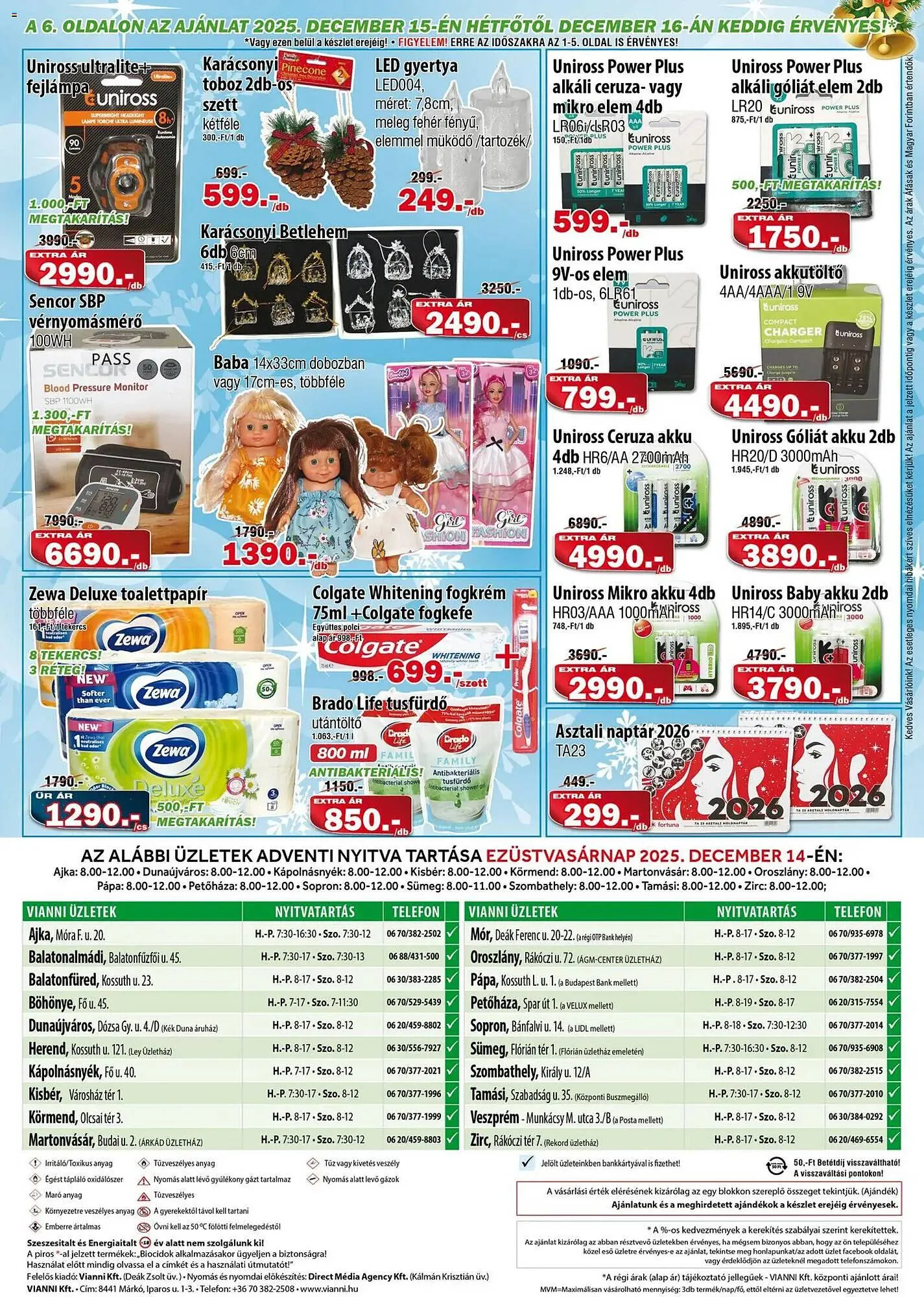 Katalógus Vianni Drogéria akciós újság december 10.-tól december 16.-ig 2025. - Oldal 6