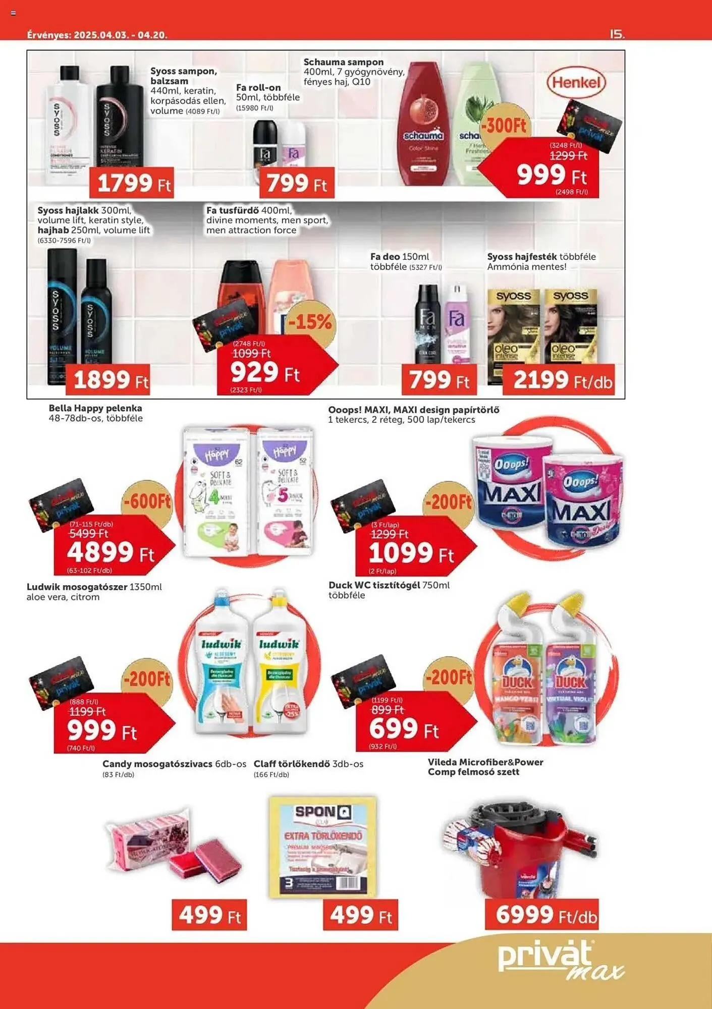Katalógus PRIVÁT akciós újság április 3.-tól április 20.-ig 2025. - Oldal 15