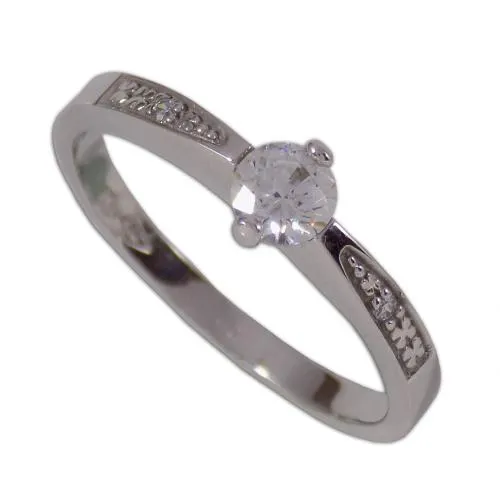 Arany eljegyzési gyűrű fehéraranyból